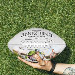 Love You to the End Zone and Back 3 Photo White Football<br><div class="desc">Personalized football with 3 of your favorite photos and fun football quote which reads "love you to the end zone and back". The design sits on a printed leather look background in white with black typography. The photo template is ready for you to upload your pictures - if you have...</div>
