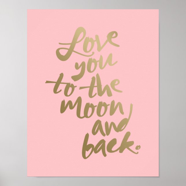 LOVE YOU TO THE MOON 11x14'' | TYPOGRAPHY POSTER (Front)