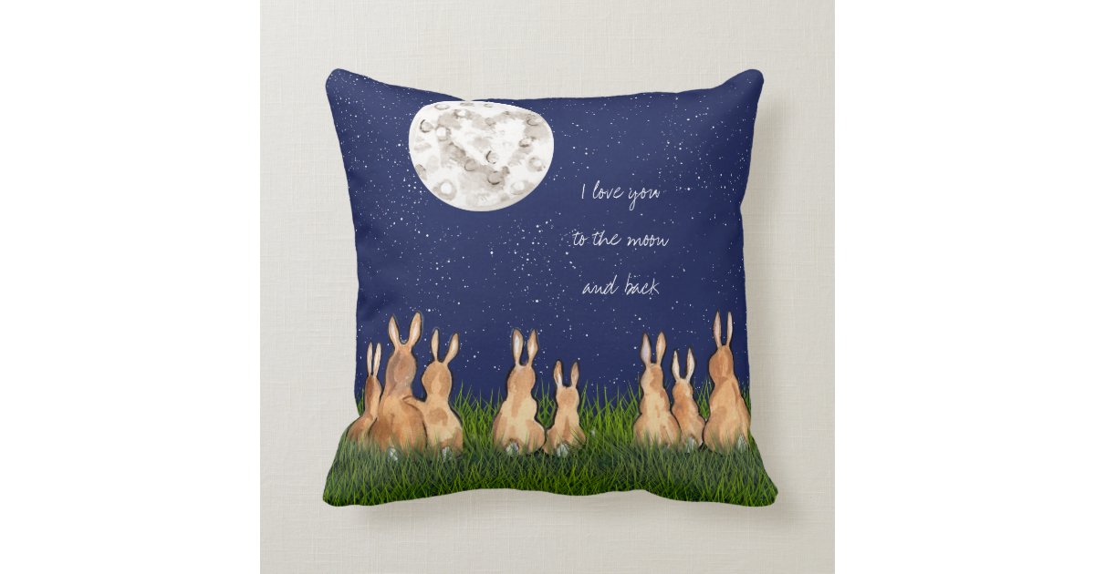 Love You To The Moon And Back Bunny Stars Quote Throw Pillow Zazzle Com Love You To The Moon And Back Bunny Stars Quote Throw Pillow Zazzle Com