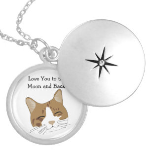 Love You to the Moon and Back Cat Necklace