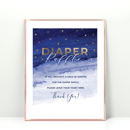Love you to the Moon and Back Diaper Raffle Sign