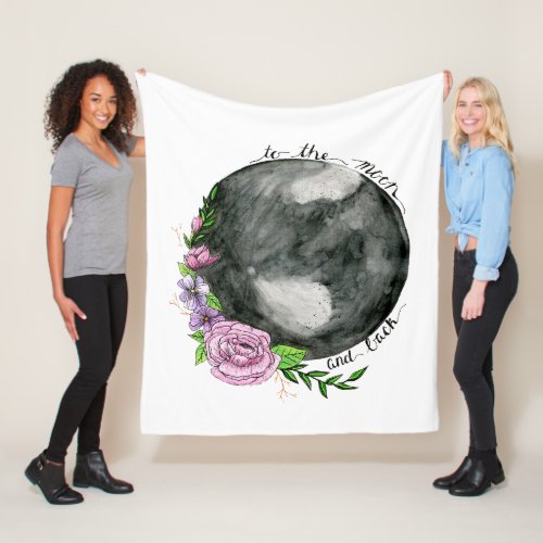 Love you to the Moon and Back Fleece Blanket
