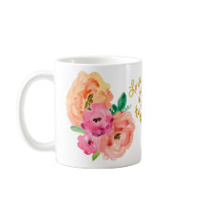 Love You To the Moon and Back Floral Mug