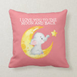 Love you to the moon and back Girl Throw Pillow<br><div class="desc">Love you to the moon and back Girl</div>