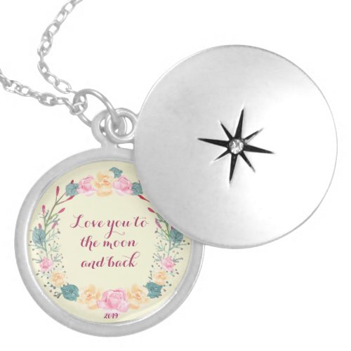Love You To The Moon And Back Locket Necklace