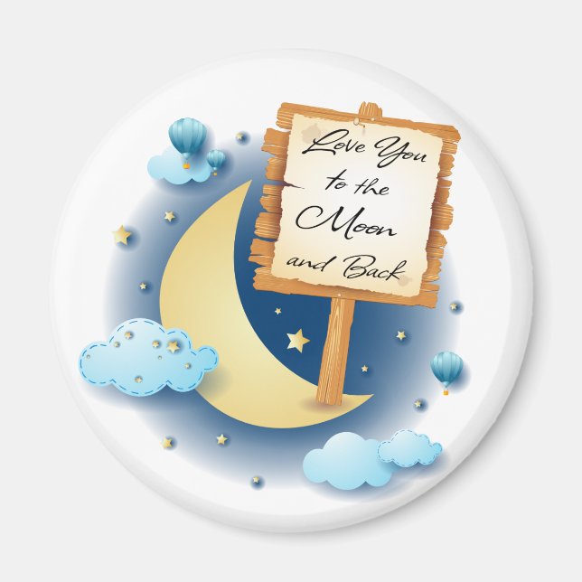 Love You to the Moon and Back Magnet (Front)