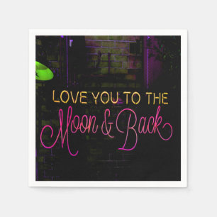 Love you to the moon and back napkins
