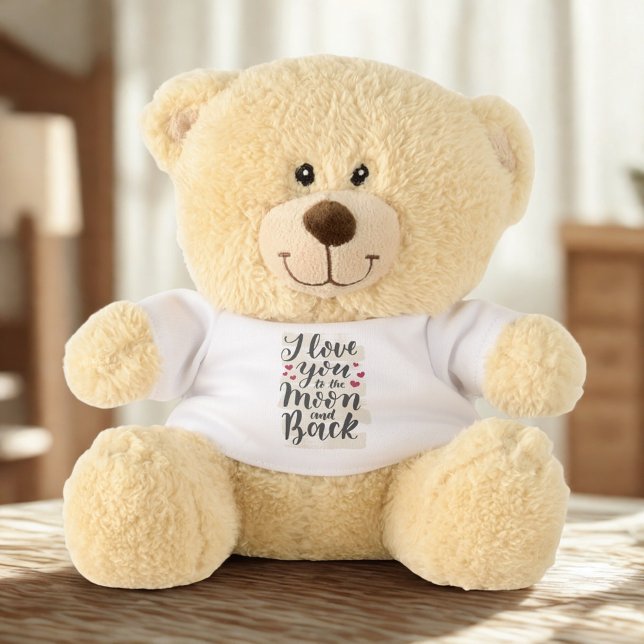 Love You To The Moon And Back Personalized Teddy Bear (Creator Uploaded)
