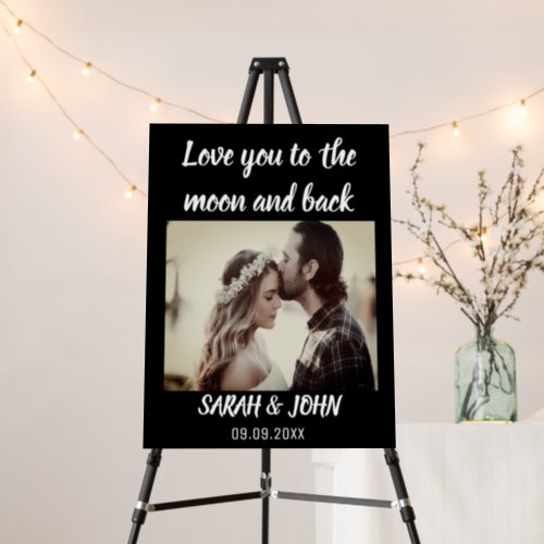 Love you to the moon and back Photo Wedding  Foam Board