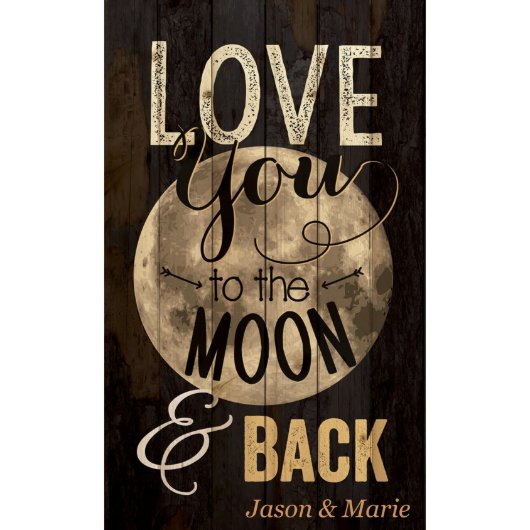 "Love you to the Moon and Back" Pine Pallet Plaque (Front)