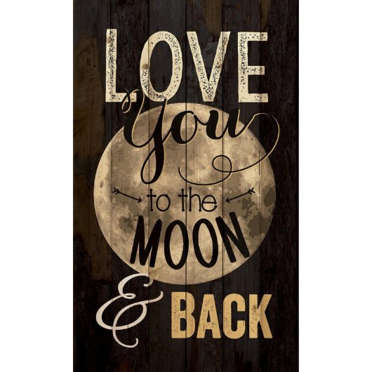 "Love you to the Moon and Back" Pine Pallet Plaque (Blank)