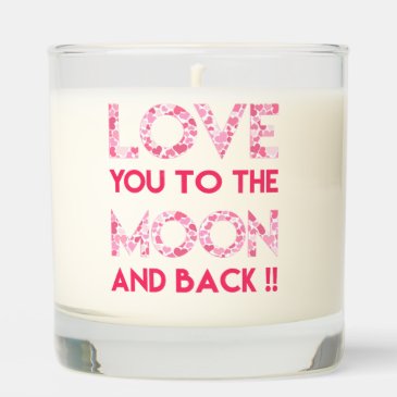 Love You to the Moon and Back - Pink Typography
