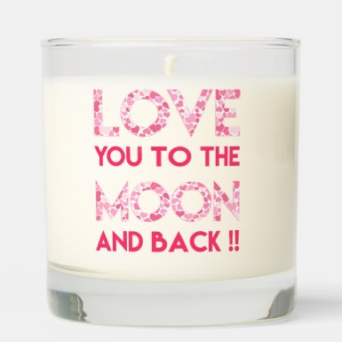 Love You to the Moon and Back - Pink Typography