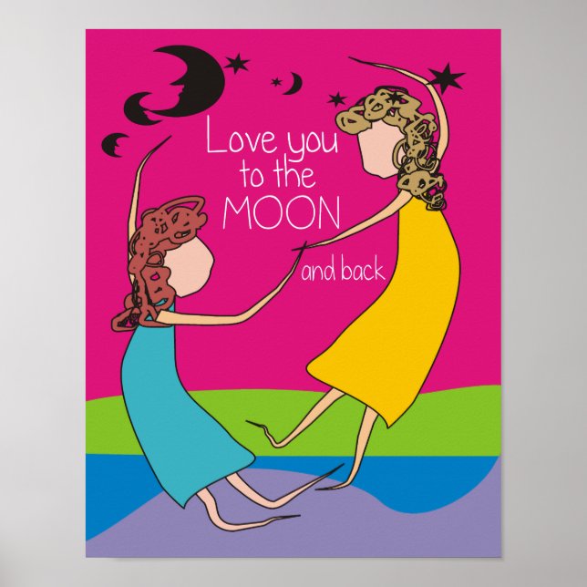 Love You To The Moon And Back Poster (Front)