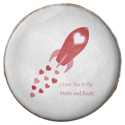 Love You to the Moon and Back Rocket Ship Chocolate Covered Oreo