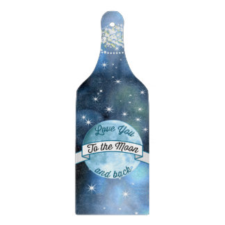 Love You to the Moon and Back Stars Pattern Cutting Board