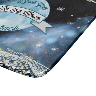 Love You to the Moon and Back Stars Pattern Cutting Board