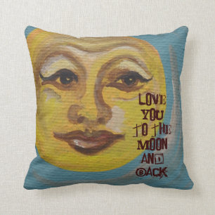 Love You to the Moon and Back Throw Pillow
