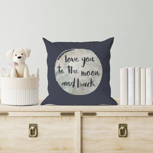 Love You to the Moon and Back Throw Pillow (Creator Uploaded)