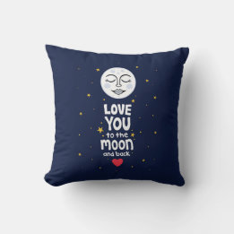 Love You to the Moon and Back Throw Pillow