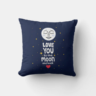 Love You to the Moon and Back Throw Pillow