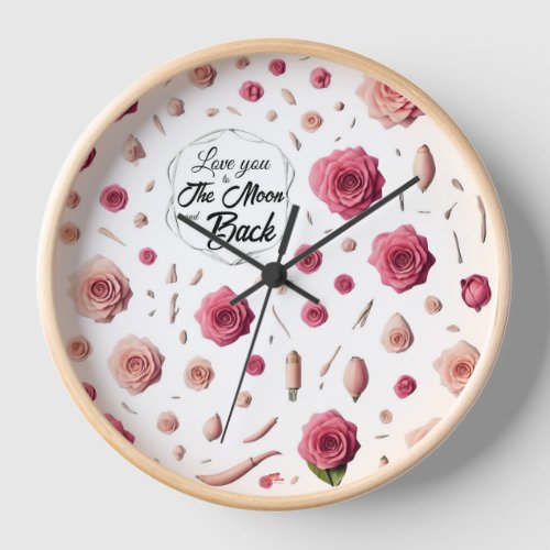 Love You to The Moon and Back Wall Clock