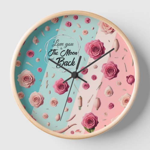 Love You to The Moon and Back Wall Clock