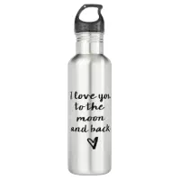 Sports Bottle: Love You to the Moon 12oz - Pink