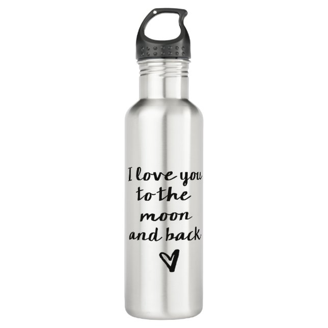 Love you to the Moon and back Water Bottle (Front)