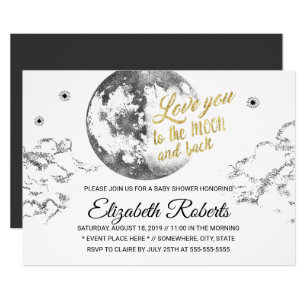 Love You To The Moon And Back Invitations Zazzle