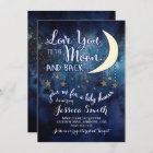 Love you to the Moon & Back Baby Shower Invitation