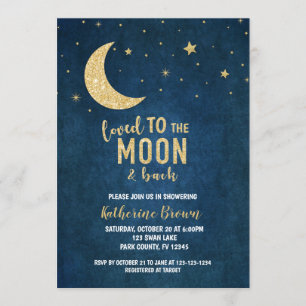 Love You to the Moon & Back Baby Shower Invitation