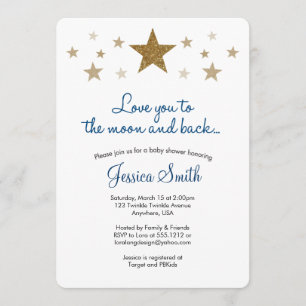 Love You to the Moon & Back Baby Shower Invitation