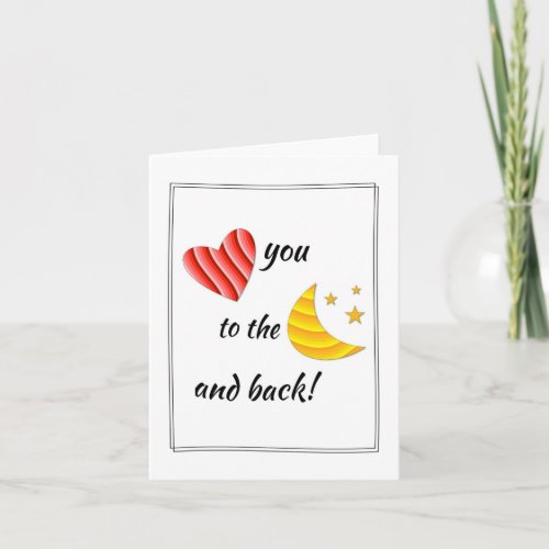 Love You to the Moon  Back Card
