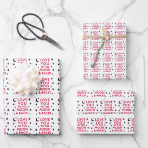 Love You To The Moon & Back Gift Wrap (3 Sheets)