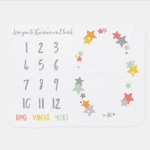 Love You to the Moon & Back Milestone Blanket