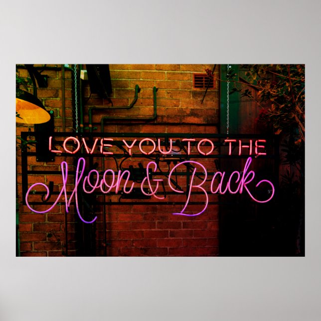 'LOVE YOU TO THE MOON & BACK' NEON SIGN (Front)