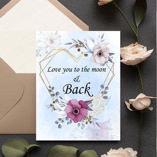 Love You to the Moon & Back – Romantic Personalize Invitation