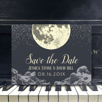 Love You To The Moon & Back Wedding Save The Date Announcement Postcard by myinvitation at Zazzle