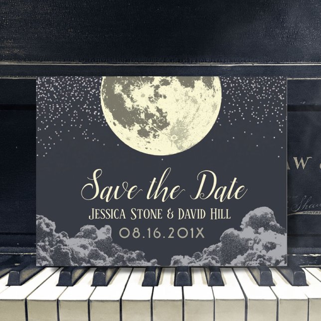 Love You To the Moon & Back Wedding Save the Date Announcement Postcard (Creator Uploaded)