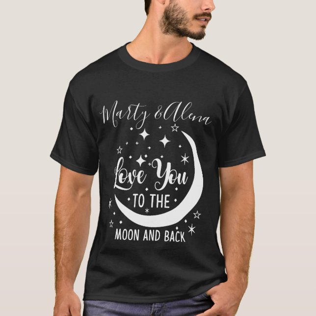 Love You to the Moon Customizable Name T-Shirt (Front)