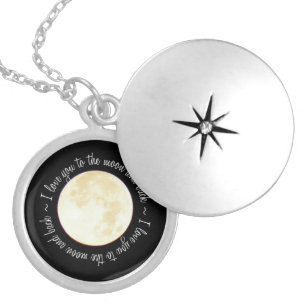 Love You to the Moon Locket Necklace