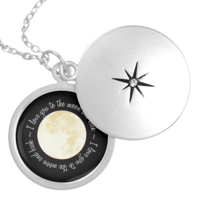 Love You to the Moon Locket Necklace (Front)