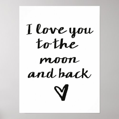 Love you to the Moon Poster