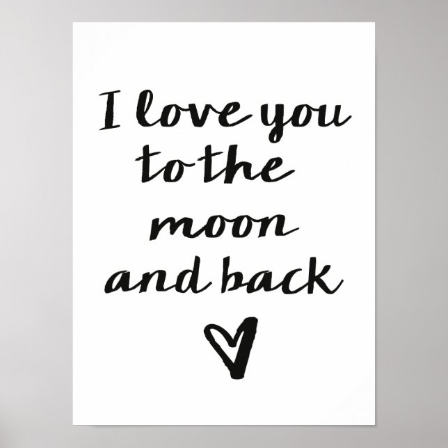 Love you to the Moon Poster (Front)
