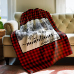 Love you to the Mountains and Back, Buffalo Plaid Fleece Blanket<br><div class="desc">Gorgeous gift for those you love! Design with Buffalo plaid print in red and black checkered pattern and exquisite mountain and forest scenery on the center with the phrase "Love you to the Mountains and back" in block and hand written Script typography. Matching throw pillow and mug also available.</div>