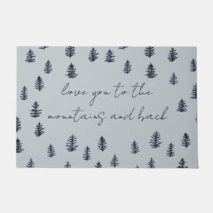 Love you to the Mountains Tree Doormat