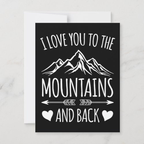 Love You To The Mountains Valentine Gift Hikers