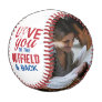 Love you to the Outfield and Back Heart Photo  Baseball