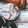 Love you to the Outfield Photo White Leather Look Baseball